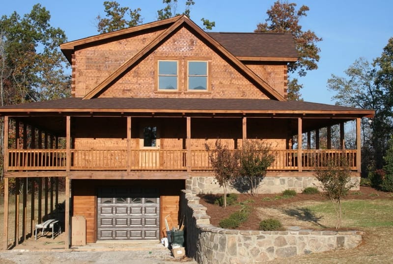 log homes with wrap around porches 2