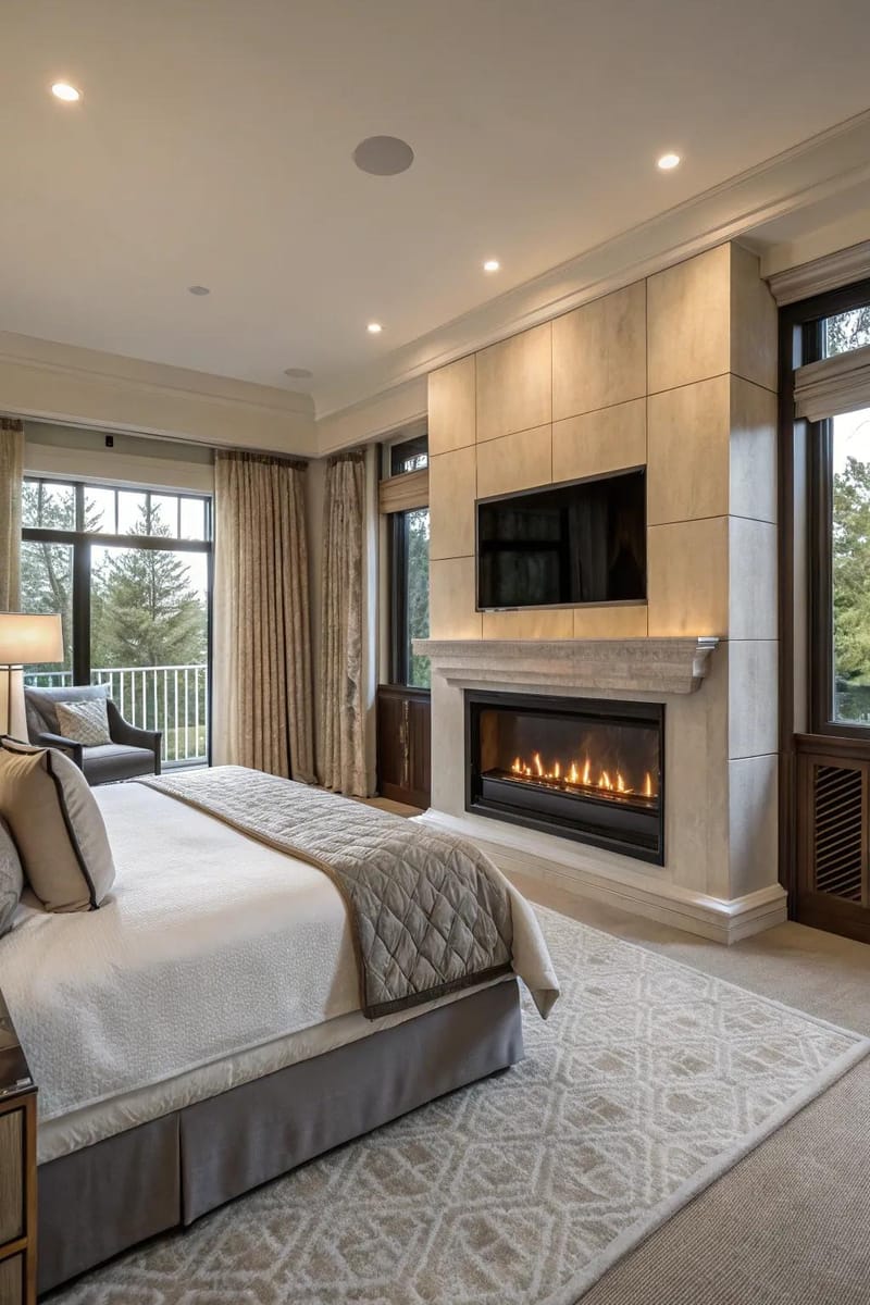 master bedroom with fireplace ideas 3