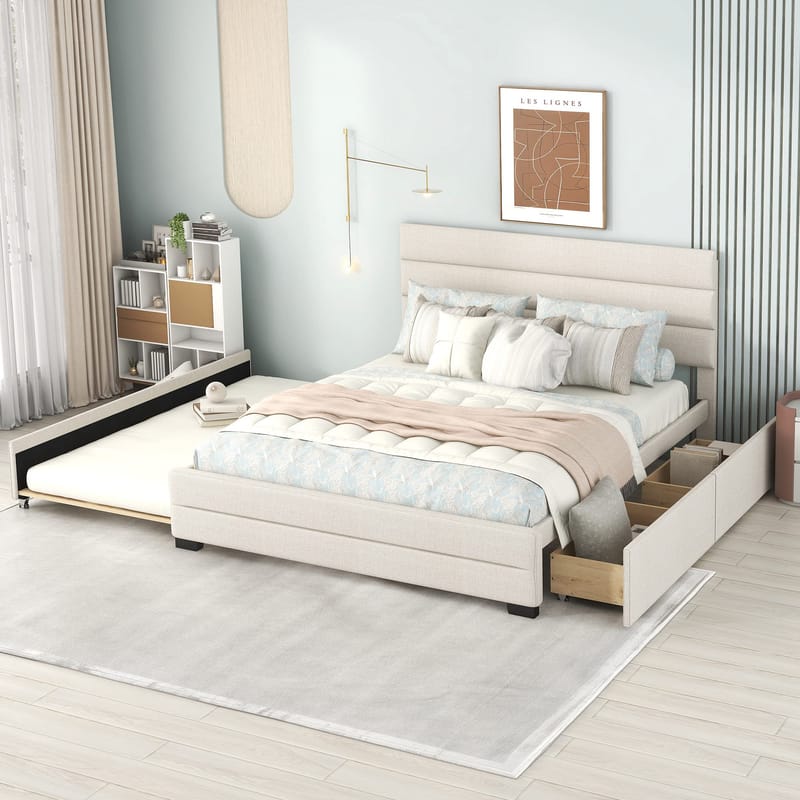 Maximizing Guest Comfort A Look at Queen Beds with Queen Trundles 3