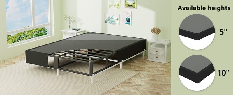metal bed frame with box spring 4