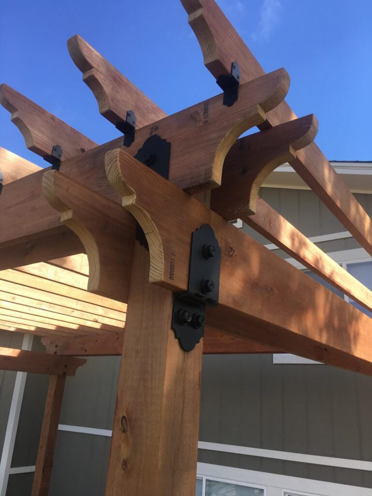 metal supports for pergola posts 2