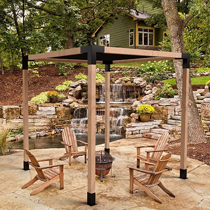 metal supports for pergola posts 4