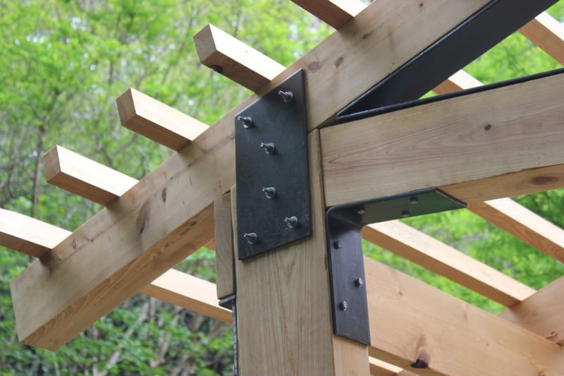 metal supports for pergola posts 5