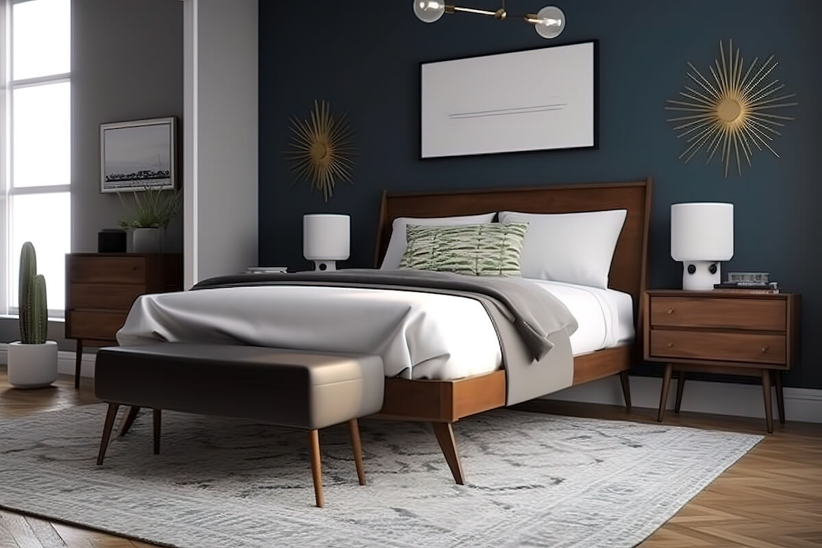 mid century modern king bedroom set 4