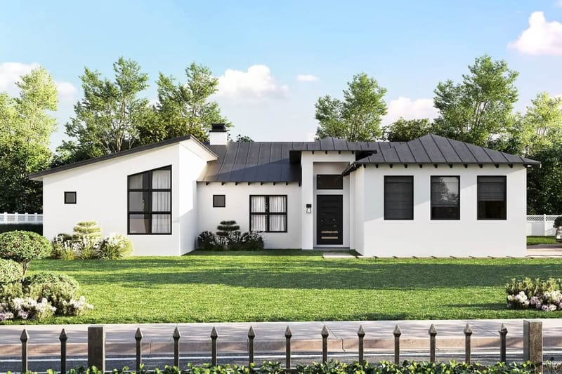 mid century modern ranch style house plans 3