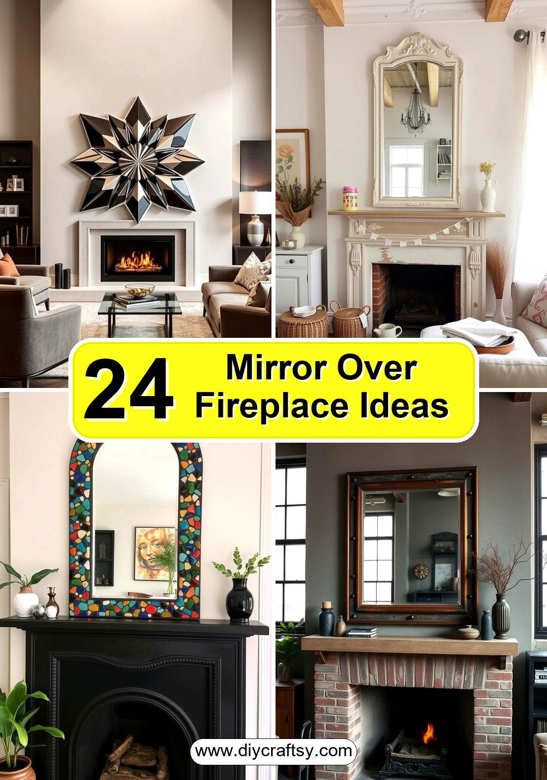 mirrors for over the fireplace 2