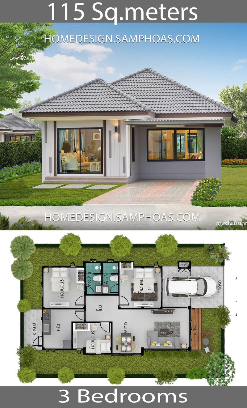 modern 3 bedroom house plans 4