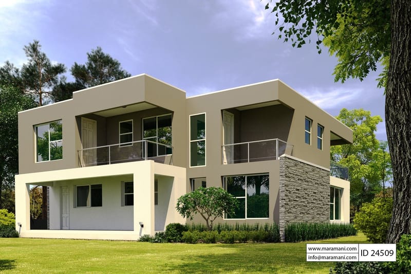 modern 4 bedroom house design 2