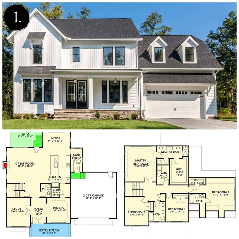 modern farmhouse open floor plans 2