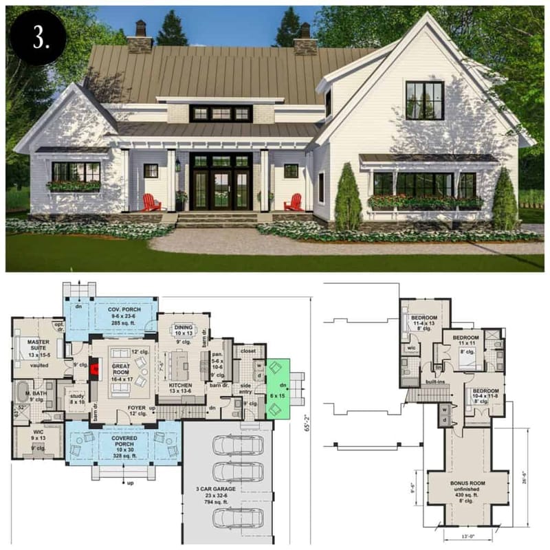modern farmhouse open floor plans 2