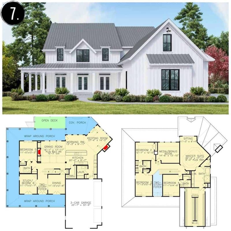 modern farmhouse open floor plans 4