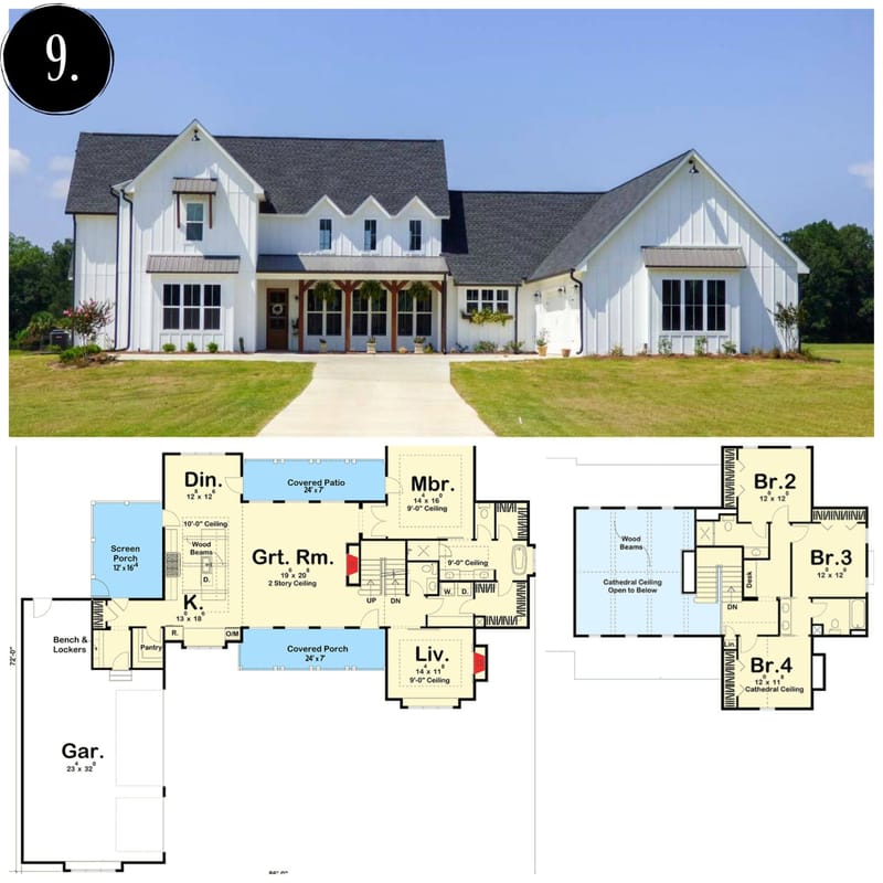 modern farmhouse open floor plans 1