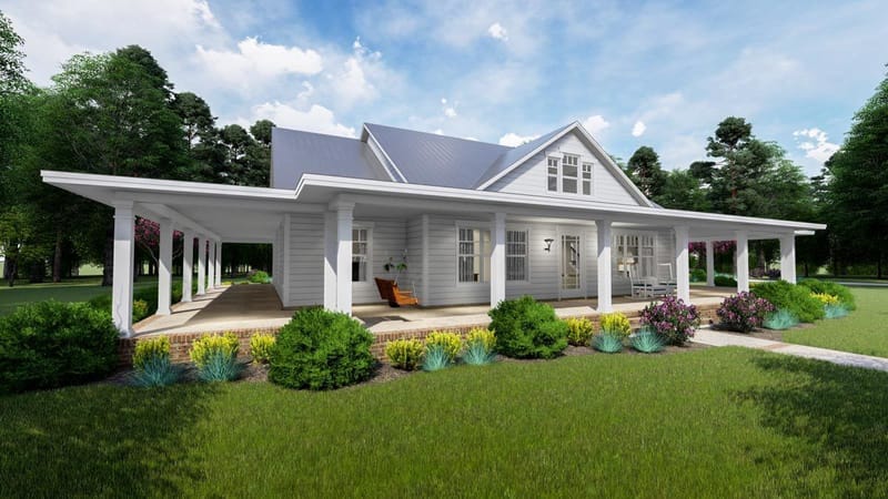 modern farmhouse plans with wrap around porch 2