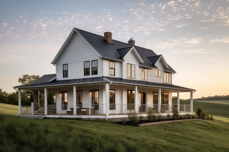 modern farmhouse with wrap around porch 3