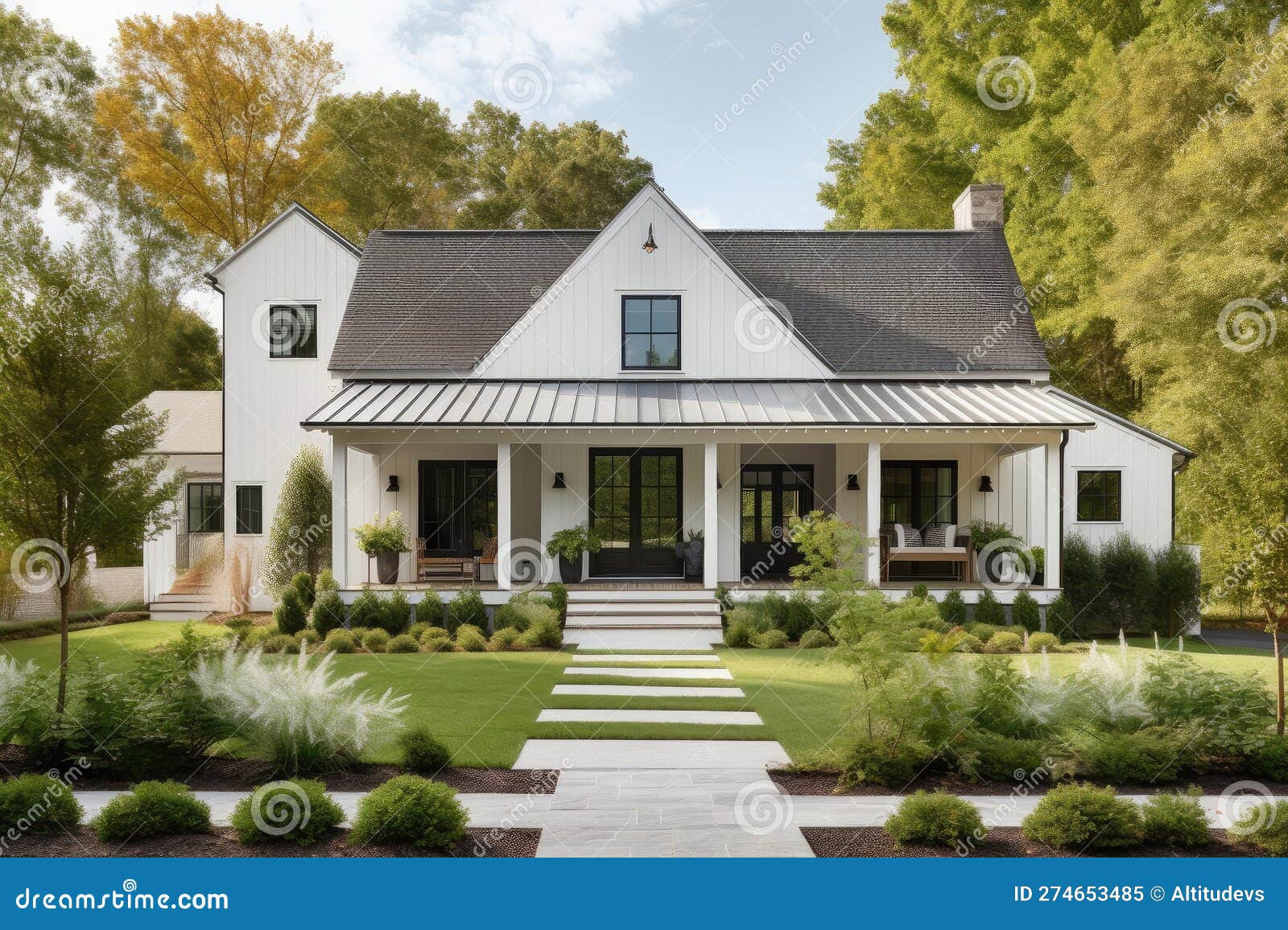 modern farmhouse with wrap around porch 5