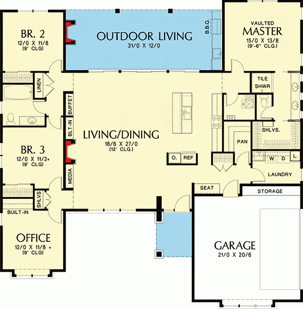 modern ranch style floor plans 3