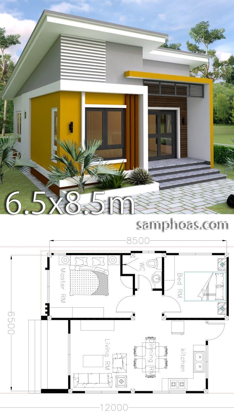 modern two bedroom house plans 3