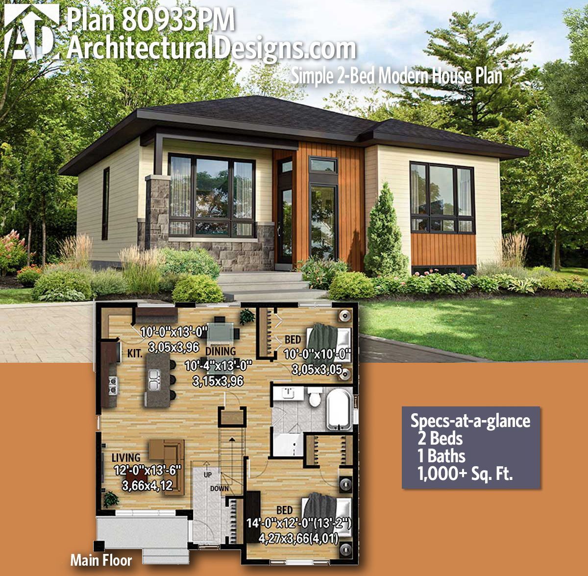 modern two bedroom house plans 4