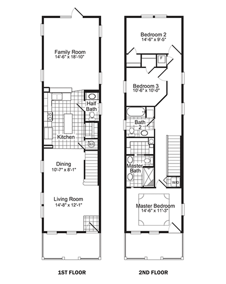 narrow 2 story house plans 2