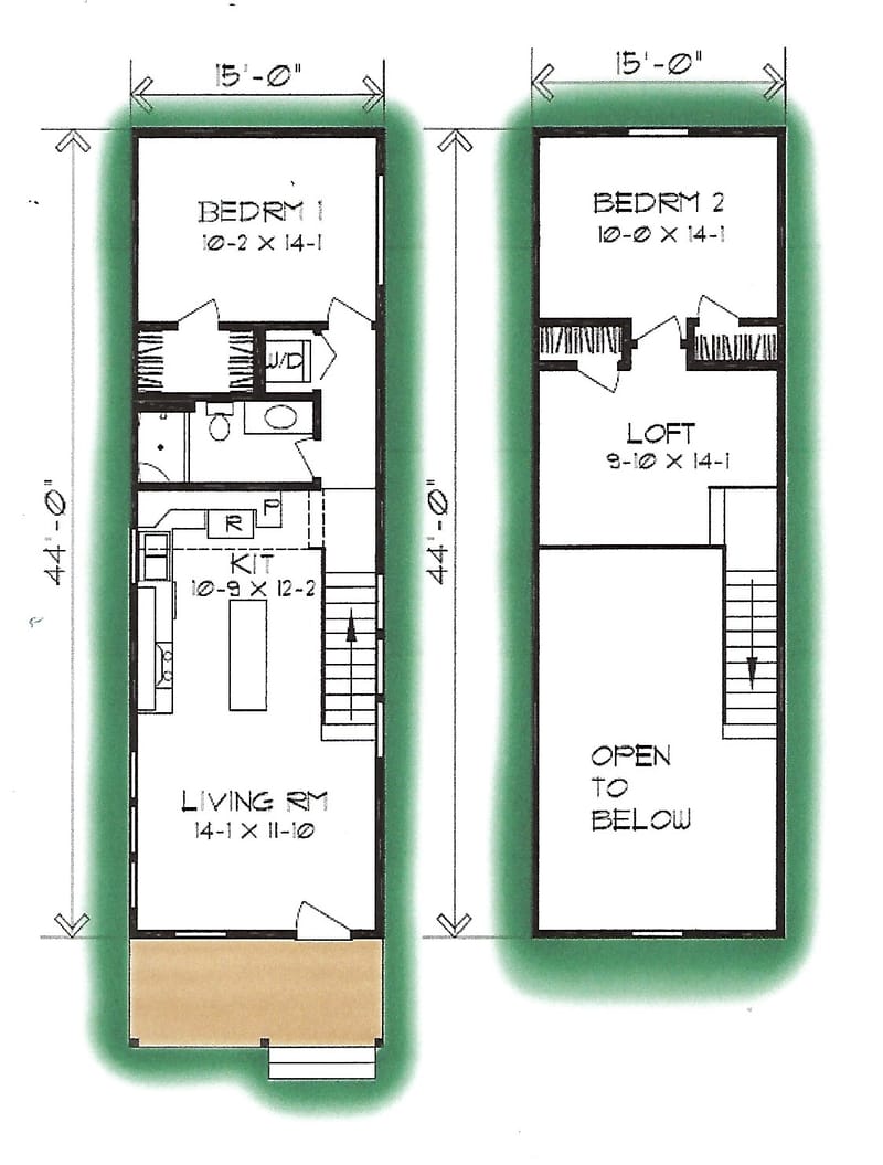 narrow lot 2 story house plans 2