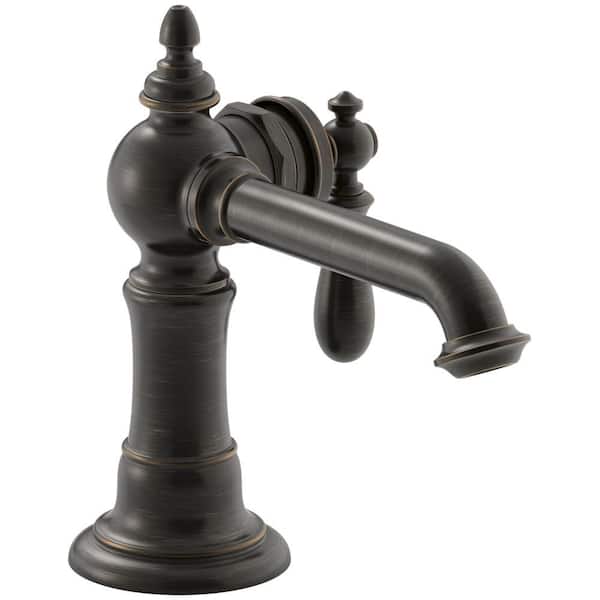 oil rubbed bronze single handle bathroom faucet 2