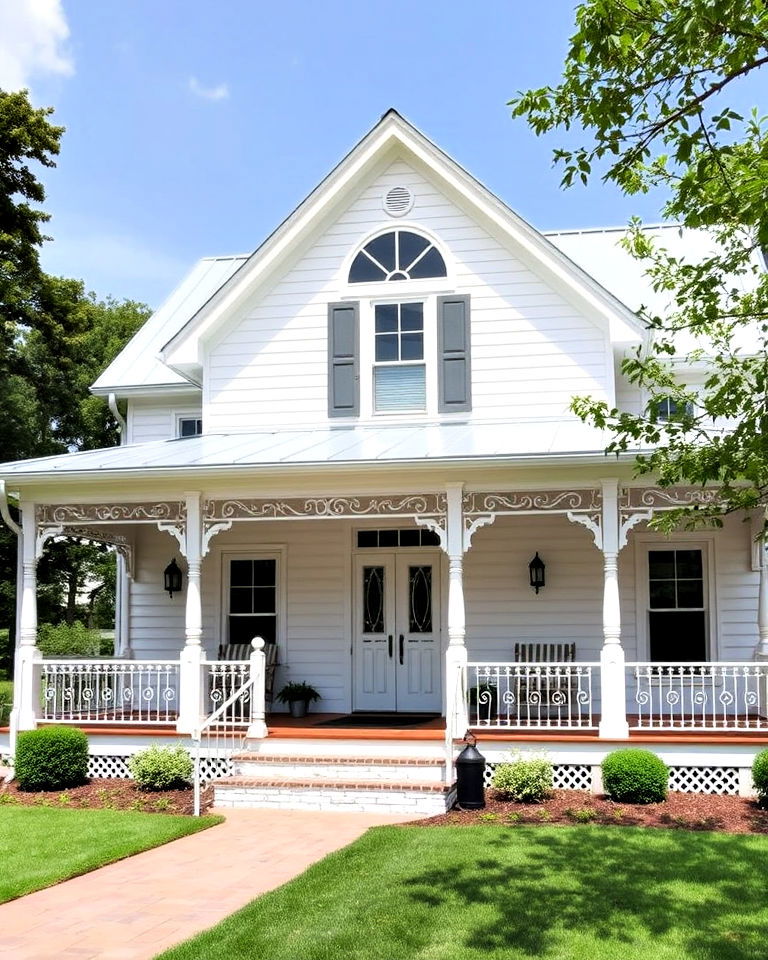 old farmhouse with wrap around porch 1