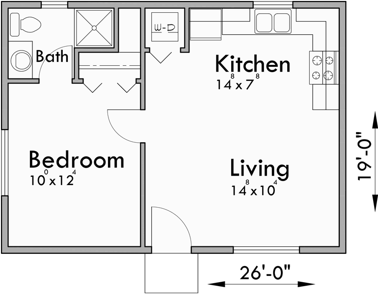 one bedroom house plans with garage 5