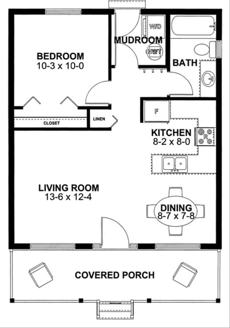 one bedroom one bath house plans 2
