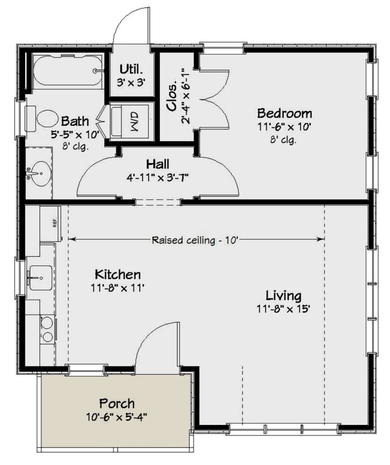 one bedroom one bath house plans 3