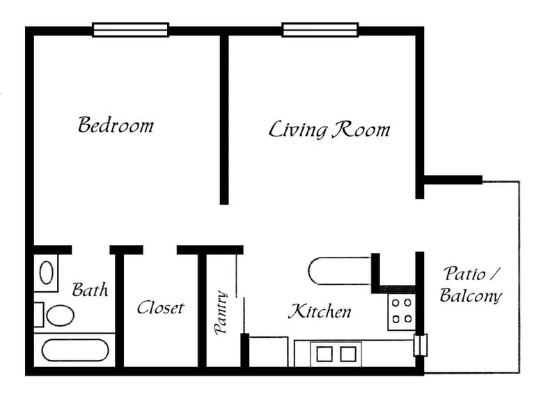 one bedroom one bath house plans 4