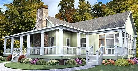 one level homes with wrap around porches 5