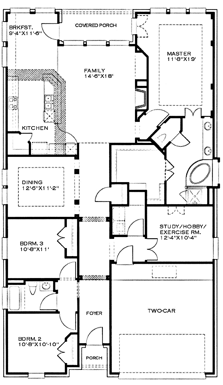 one story home plans for narrow lots 5