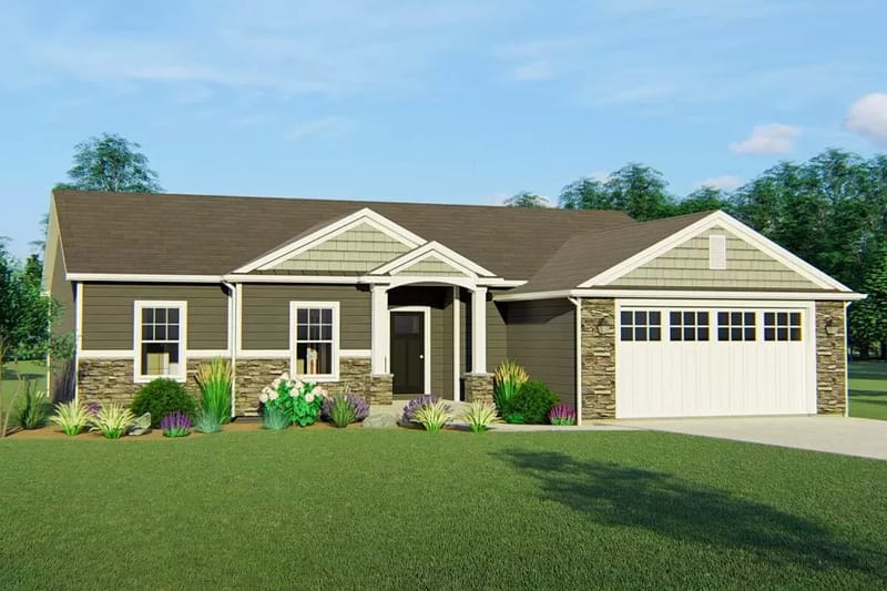 one story house with basement plans 1