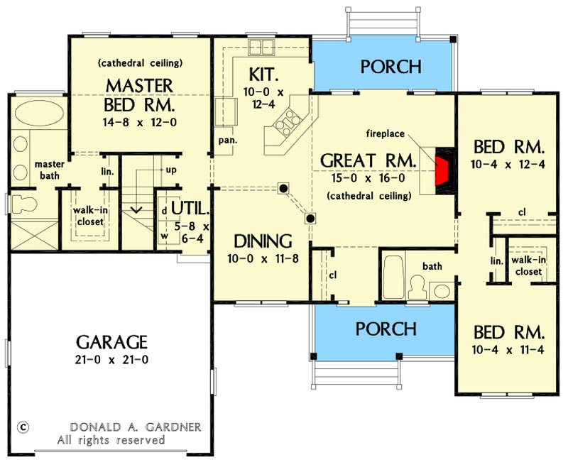 one story three bedroom house plans 4
