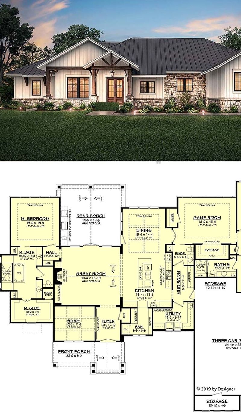 open concept ranch style house plans 4