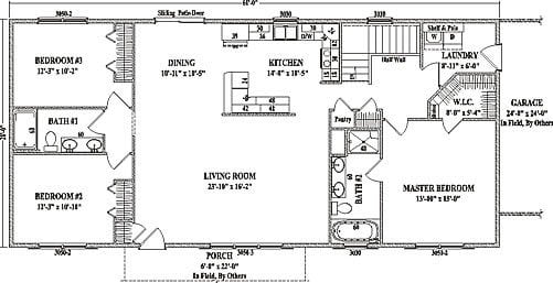 open concept ranch style house plans 2