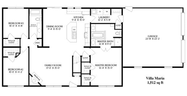 open floor plan ranch house plans 4