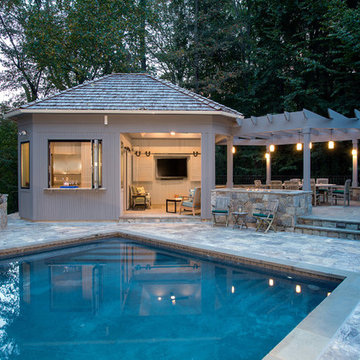 outdoor kitchen and pool house 2