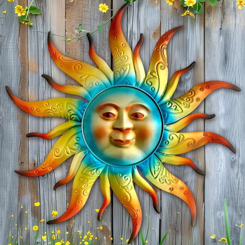 outdoor metal sun wall art 1