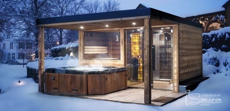 outdoor sauna hot tub combo 5