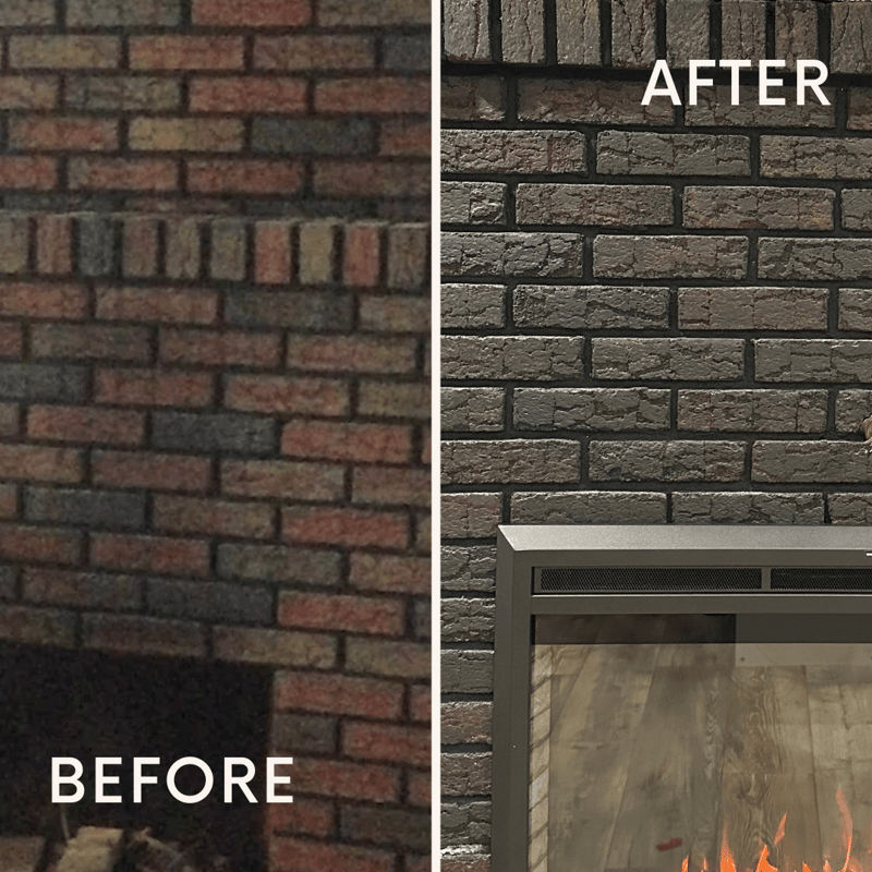 painting over brick fireplace before and after 5
