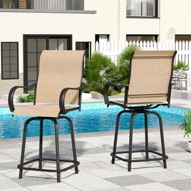 patio bar height swivel chairs 5