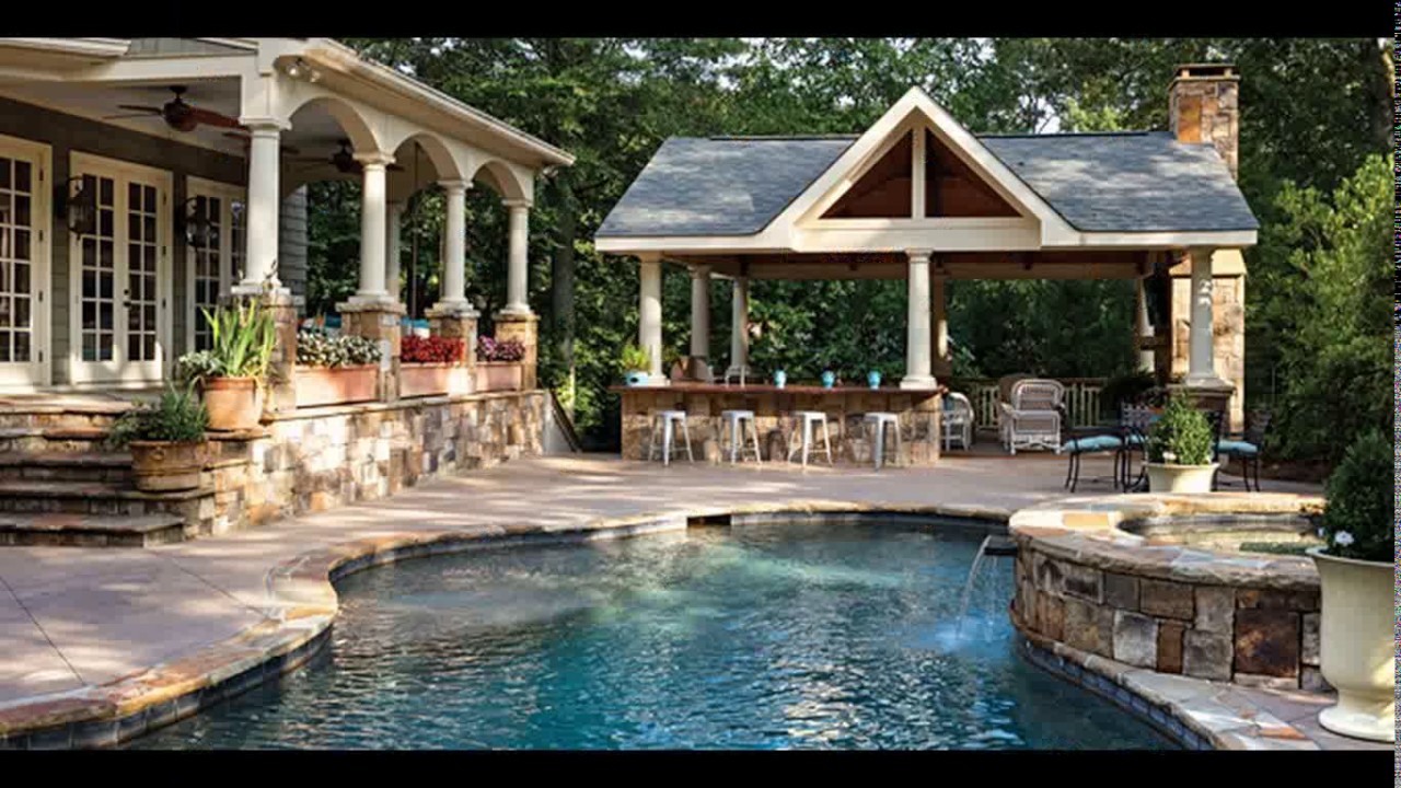 pictures of outdoor kitchens and pools 2