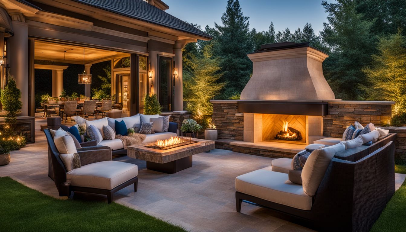 pictures of outdoor living spaces with fireplace 2