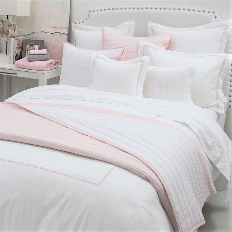 pink and white bed linen 5