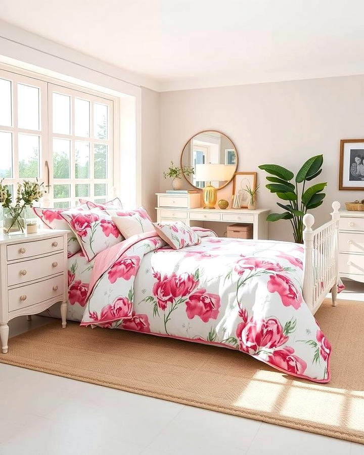 pink and white bed linen 4
