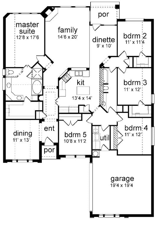 plans for a 5 bedroom house 5