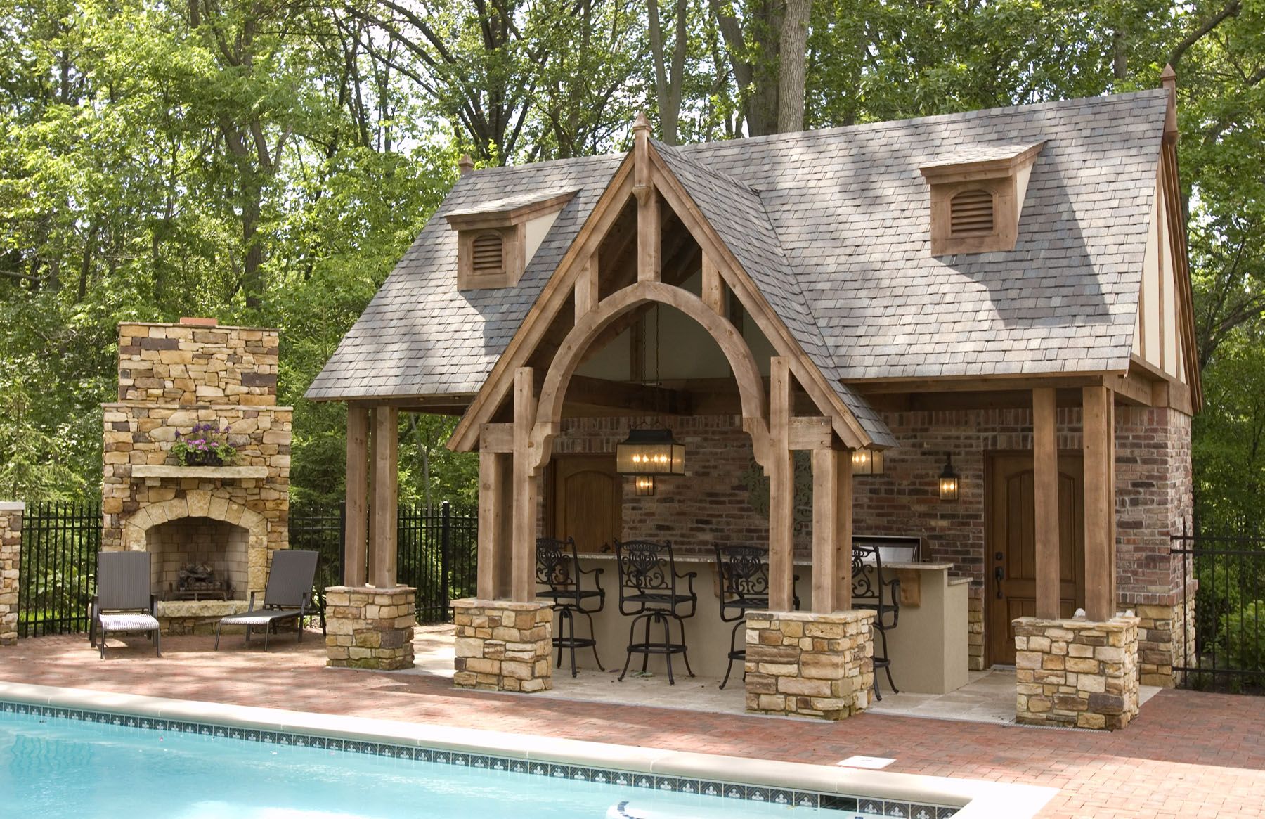 pool house plans with outdoor kitchen 4