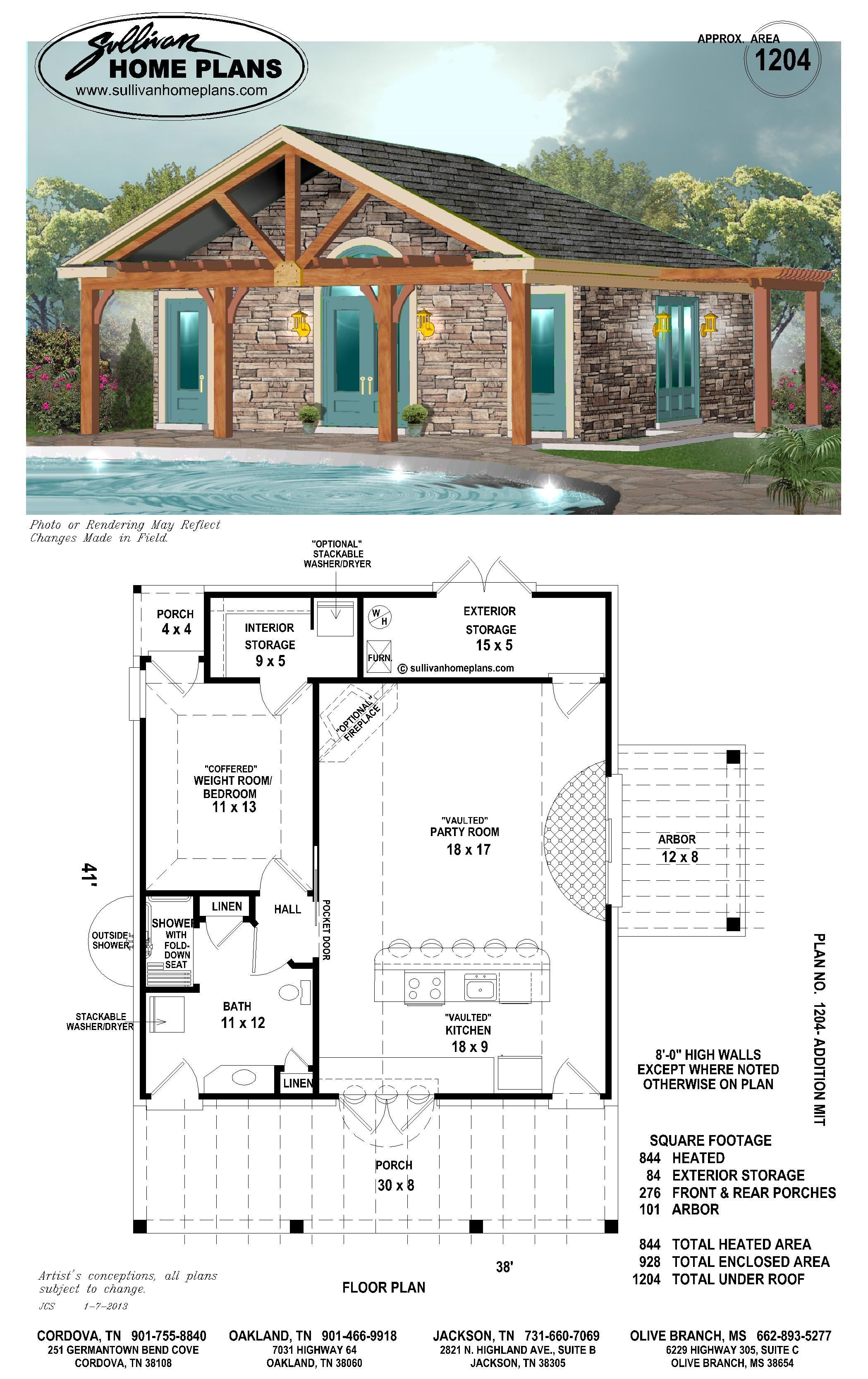 pool house plans with outdoor kitchen 5