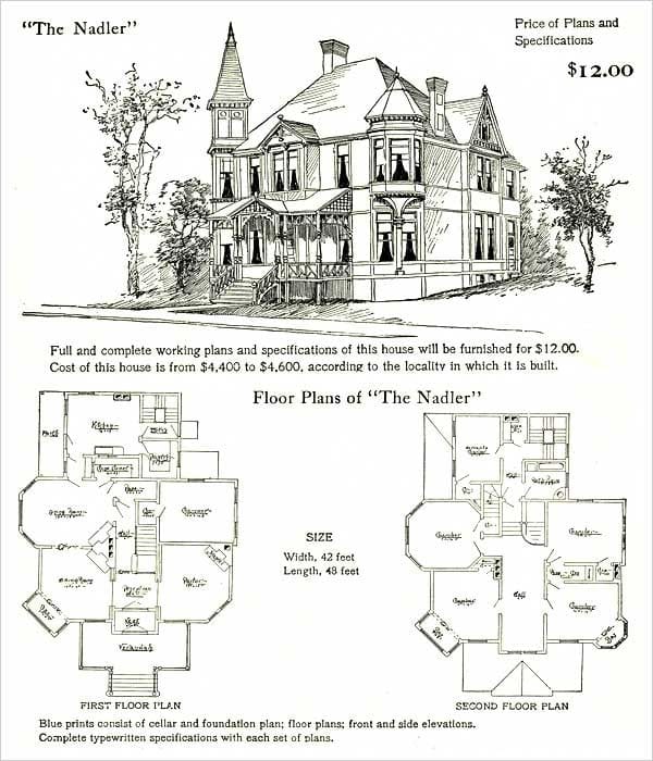 queen anne victorian house plans 4